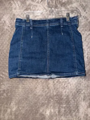 We The Free Daylight Denim Mini Skirt Size 25 Blue thumbnail 3