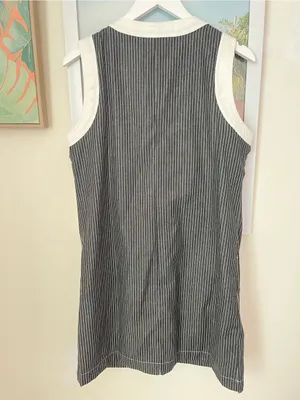 Tuckernuck Pomander Place Voileta Black Stripe Mini Dress Size Large thumbnail 7