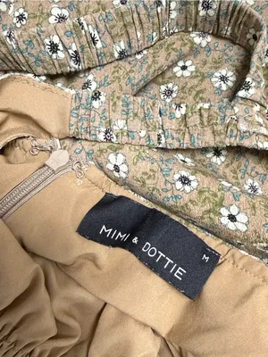 Floral Slip Mini Dress in Olive Sz small thumbnail 9