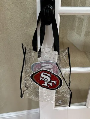 NFL SF 49ers Clear Tote Stadium Bag Security Approved thumbnail 4
