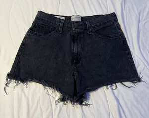 Universal Threads Black Denim Jean Shorts Frayed thumbnail 1