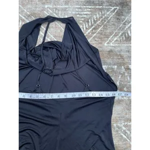 Indie Sleaze Fairy Grunge Y2K Slinky Satin Halter Cowl Tunic Top VS Very Sexy M thumbnail 11
