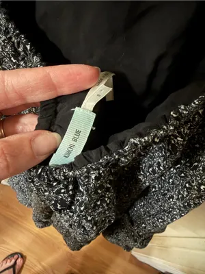 Kimchi Blue Black & White Textured Backless Smocked Maxi Dress thumbnail 4