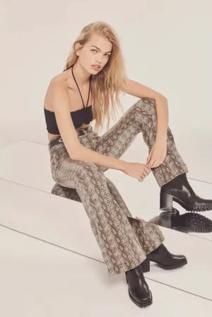 Urban Outfitters BDG Python-Print Flared Jeans thumbnail 2