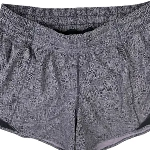 Lululemon Women's Black Gray Polka Dots High Rise Running Athletic Shorts Size M thumbnail 3