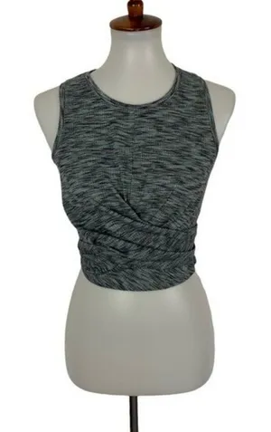 Zyia Active Tank Top XS‎ Gray Athletic Workout Racerback Yoga Shirt thumbnail 1