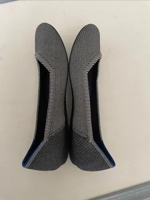 Rothy’s Retired The Flat Black/White Birdseye Print W9.5 Rounded Toe thumbnail 4