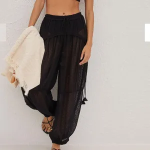 Anthropologie Breezy Sheer Balloon-Leg Pants BLK Motif L NWT IN PACKAGE thumbnail 2