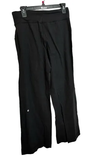 Lululemon stand grounded yoga pants black size 6 -32” in seam lulu long pants m thumbnail 1