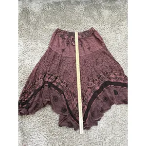 Womens Skirt Free Size Brown Boho Forest Fairy Hippie Floral Festival Maxi Flowy thumbnail 10