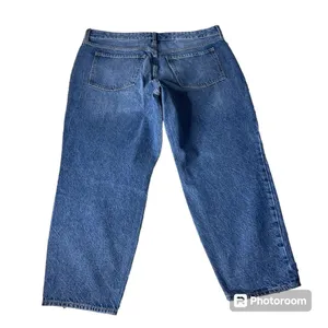 OLD NAVY Womens Size 20 Extra High Rise‎ O.G. Straight Denim Jeans w/Patches thumbnail 2