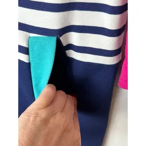Tracy Negoshian Dress Women Small Pink Blue Striped‎ Bella Tunic Mini Nautical thumbnail 7