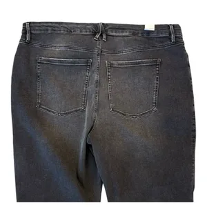 Good American Always Fits Good Legs Flare Jeans Plus Size 28-32 Faded Black NEW thumbnail 9