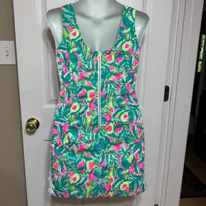 Lilly Pulitzer Mila Shift Dress Guac & Roll Avocado Green Pink 4 NWT Designer thumbnail 2