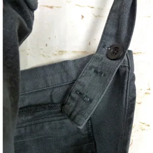 Seeker Canvas Overalls Womens L US 32 Gray Hemp Cotton Utility Workwear Made USA thumbnail 12