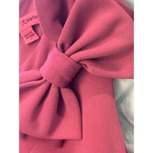 Betsey Johnson Pink Bow Shoulder Asymmetrical Sheath Dress Size 2 thumbnail 8