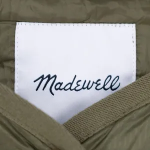 Madewell Women's Quilted Liner Lightweight Button Front Jacket Vintage Moss S thumbnail 2