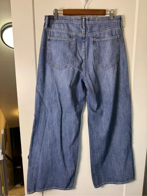 NWT GAP High Rise Wide Leg Jean Relaxed Comfort 100%‎ Cotton 12/31R thumbnail 7