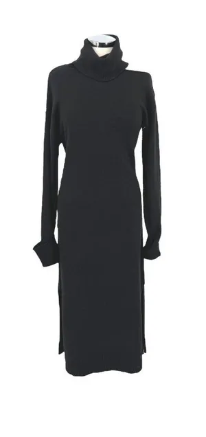 PAIGE Raundi Cutout Turtleneck Midi Sweater Dress Black Wool Blend Size XS NWOT thumbnail 1