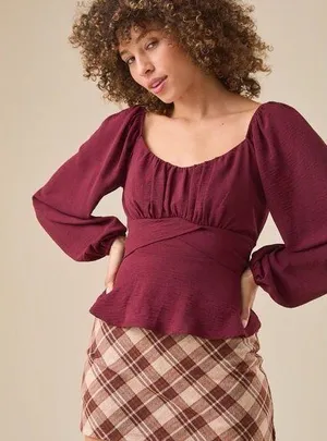Lola Long Sleeve Crossover Top / Altard State / Size XS thumbnail 1