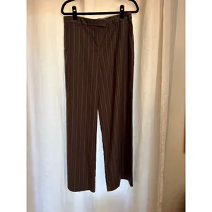 Reformation Carter Mid Rise Pant Pinstripes Wide Leg Trouser Size 8 thumbnail 3