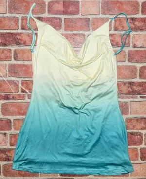 NWT Peppermayo Brinny Mini Dress Green Ombre Open Back Size L Sexy Going Out thumbnail 1