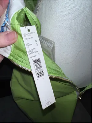 NEW Antonio Melani Strapless Dress Size 6 Lime Green White thumbnail 6