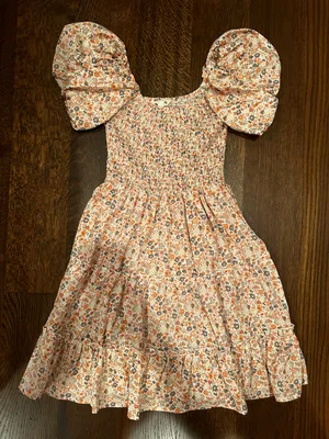 Pink Ripple Floral Mini Dress thumbnail 1