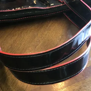 Stephanie Johnson for Saks Fifth Avenue Black Patent Leather Classic Bag Tote thumbnail 5