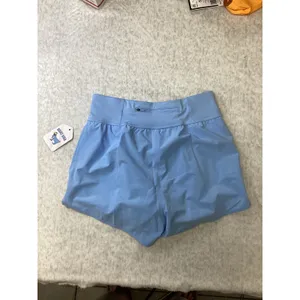 GOAT USA Womens Light‎ Blue High Waisted Athletic Running Shorts Size S NWT thumbnail 5