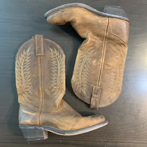 Laredo 51099 Womens Brown Leather Western Cowgirl Rodeo Boots Size 6M Distressed thumbnail 2