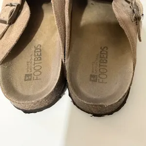 White Mountain Footbeds‎ Womens Size 9 Leather Taupe Suede Buckle Clog Mules thumbnail 5