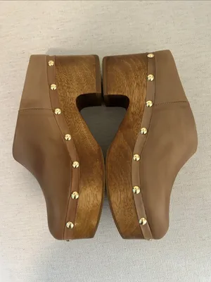 FREE PEOPLE Calli Clogs, Tan Leather, Size 11, NWOT thumbnail 7