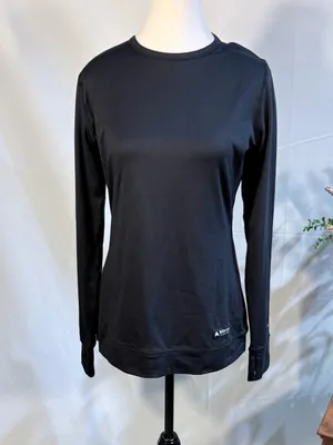 💥Burton Women’s Midweight Dryride Base Layer Crewneck Top Black Thumbholes~M🧡 thumbnail 12
