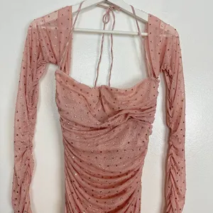 HOUSE OF CB Estella Crystallised Mini Dress in Soft Pink Size Medium thumbnail 5
