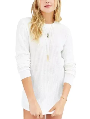 Unif X Urban Outfitters Pullover Waffle Knit Sweater - Cream - Small thumbnail 6