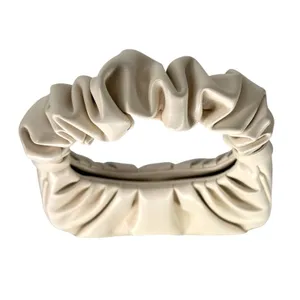 JW‎ PEI Gabbi Ruched Hobo Handbag Ivory Vegan Leather Small Hobo Bag Like New thumbnail 4