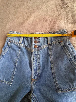 Abercrombie & Fitch A&F Mom Jeans 25R 0R Light Wash Raw Hem thumbnail 9