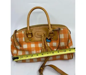 DOONEY & BOURKE Orange White Tote Crossbody Bag thumbnail 6