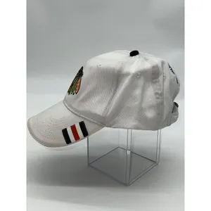 Chicago Blackhawks Hockey AT&T Kick 10 White Cotton Baseball Style Trucker Cap thumbnail 4