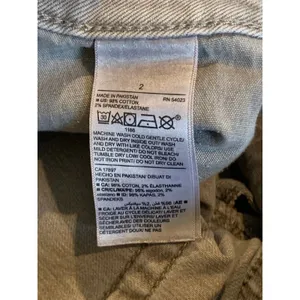 Old Navy O.G. Straight Jeans Women 2 Tan High Rise Raw‎ Hem Neutral Casual Core thumbnail 5