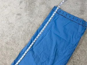 American Eagle Women’s Super Wide Leg Crop Pants Pull On in Blue XL thumbnail 11