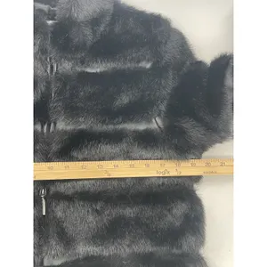 Pamela McCoy Faux Fur Black Jacket Coat Satin Lining Womens XS full‎ zip thumbnail 8