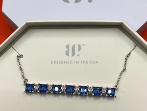 Bomb Party Necklace RBP8526 “Luck Be A Lady” Lab Created Spinel on Rhodium NWT thumbnail 2