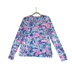LILLY PULITZER Tarah Luxletic SunGuard Top M Ravello Blue Perfect Match Tennis thumbnail 5