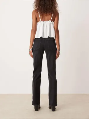 FREE PEOPLE~We The Free Sabine Slim Straight Leg Bootcut Jeans Size 24 NWT thumbnail 2