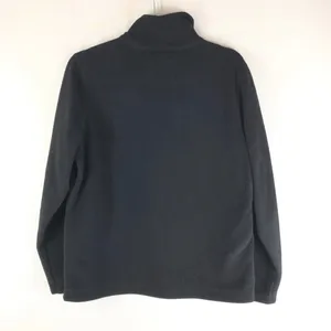 Old Navy Womens Fleece Pullover 1/4 Zip Pockets Black Size L thumbnail 2