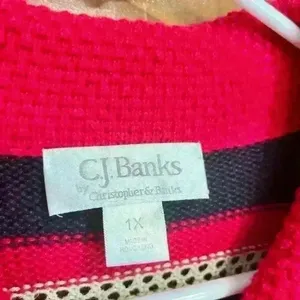 CJ Banks Ladies Striped Cardigan thumbnail 3