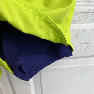 Nike Women’s Shorts Dri-Fit Fold Over Yellow Purple Medium thumbnail 9