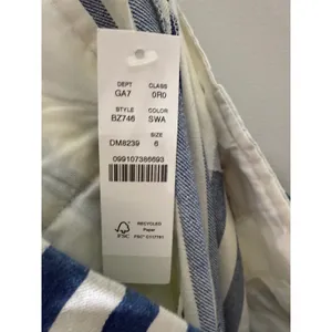 NWT J Crew wide leg essential pants in sailor stripe blue white‎ pleated BZ746 6 thumbnail 5